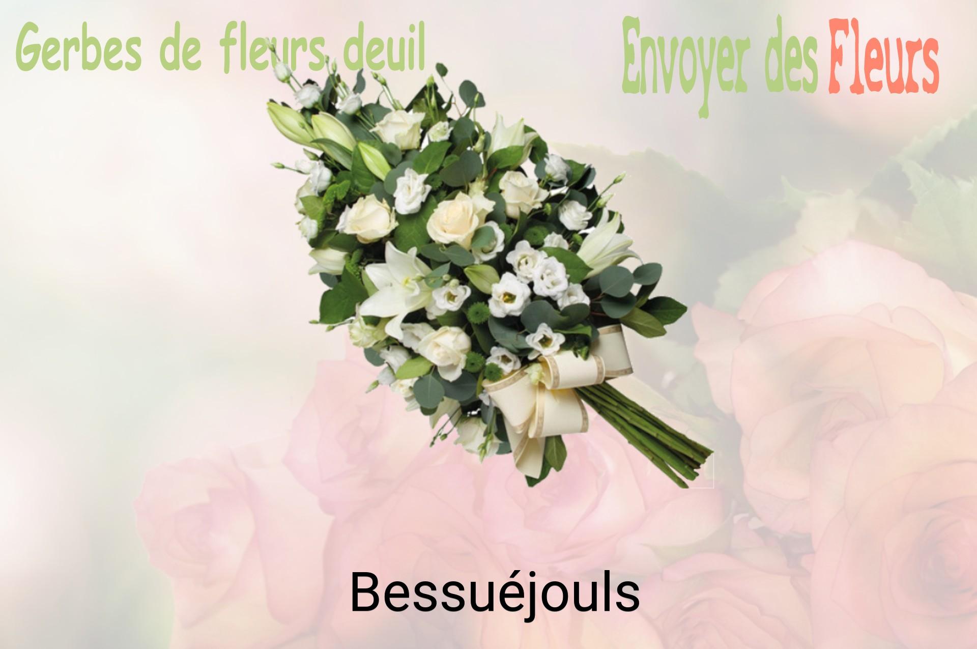 Gerbe de fleurs de deuil livrée à Bessuéjouls
